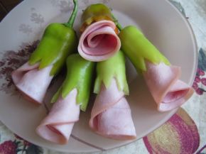 Photos 4 от рецепта за Roses from ham and green peppers